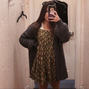 Urban Outfitters Babydoll Green Dress